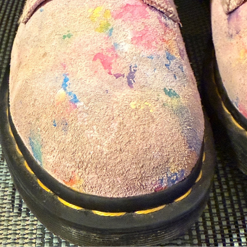 Dr Doc Martens 1460 Pascal Boots Pink Tutti Frutti Confetti Suede Print Kawaii - Picture 4 of 7